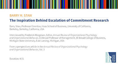 image of The Inspiration Behind Escalation of Commitment Research