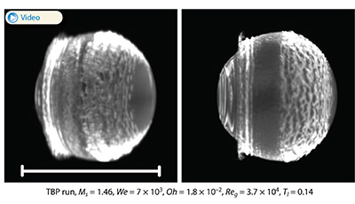 image of Aerobreakup of Newtonian and Viscoelastic Liquids: Figure 2 image of Aerobreakup of Newtonian and Viscoelastic Liquids: Figure 2