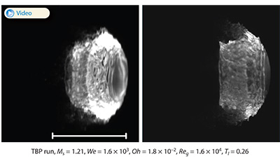 image of Aerobreakup of Newtonian and Viscoelastic Liquids: Figure 15