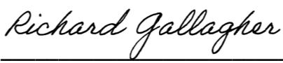 Richard Gallagher signature